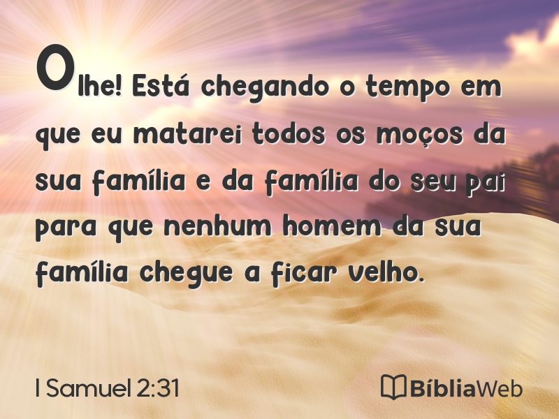 I Samuel 2:31 em imagem para compartilhar