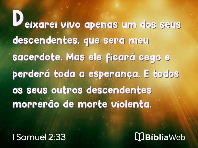 I Samuel 2:33 em imagem para compartilhar