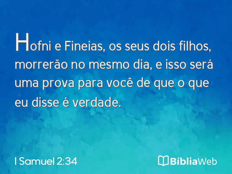 I Samuel 2:34 em imagem para compartilhar