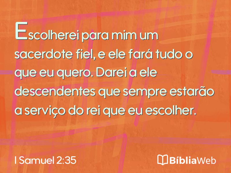 I Samuel 2:35 em imagem para compartilhar
