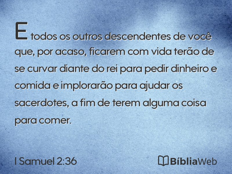I Samuel 2:36 em imagem para compartilhar