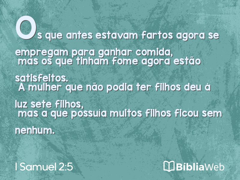 I Samuel 2:5 em imagem para compartilhar