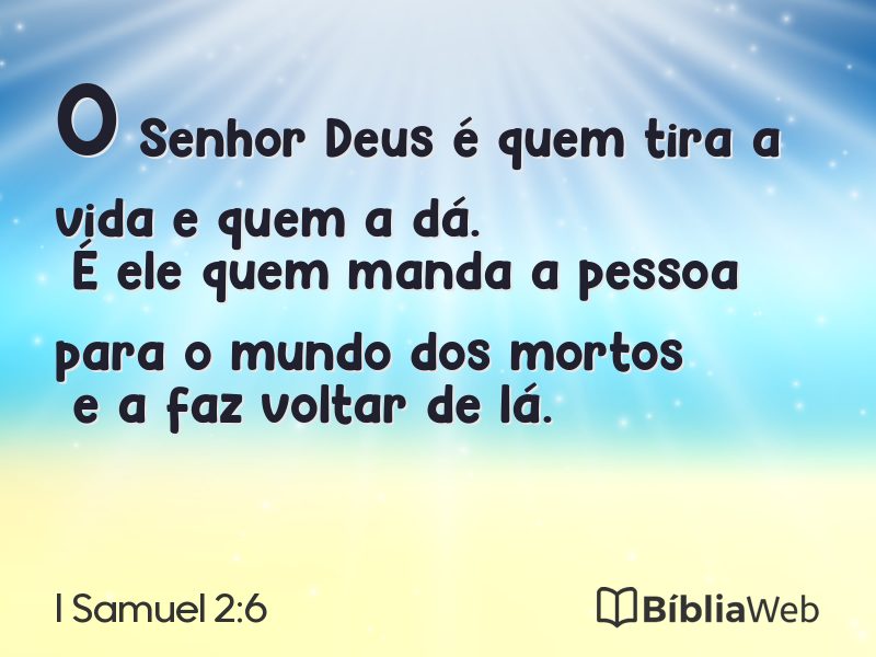 I Samuel 2:6 em imagem para compartilhar