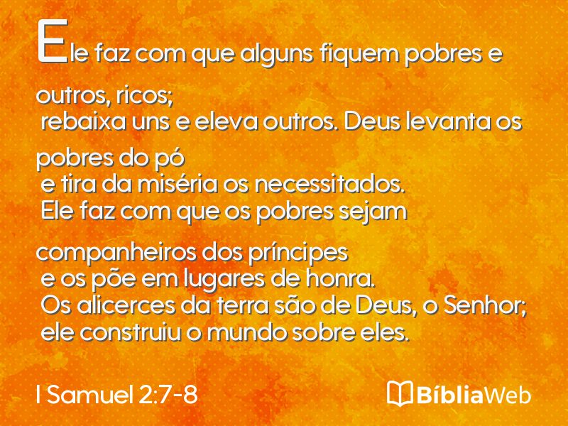 I Samuel 2:7-8 em imagem para compartilhar