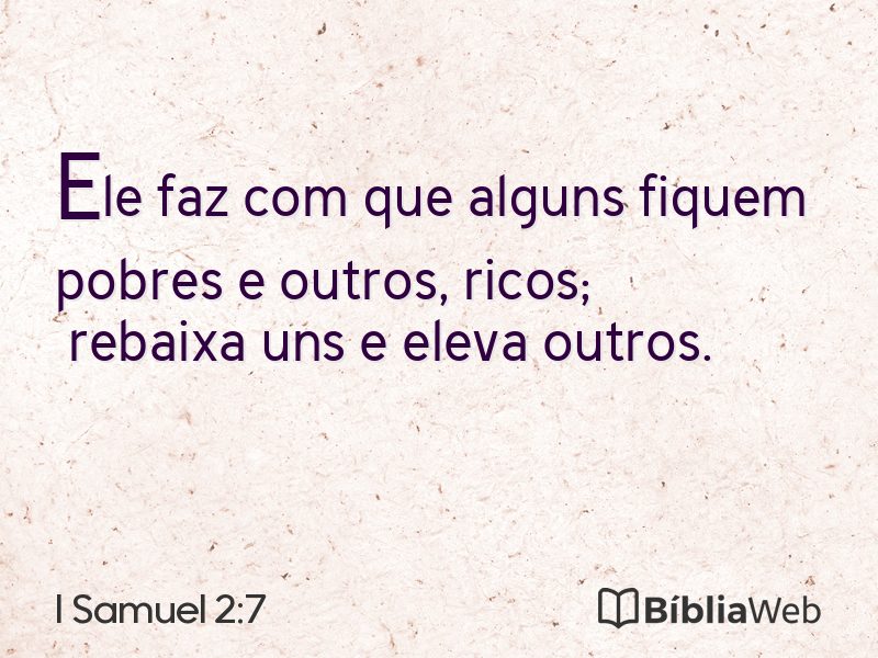 I Samuel 2:7 em imagem para compartilhar