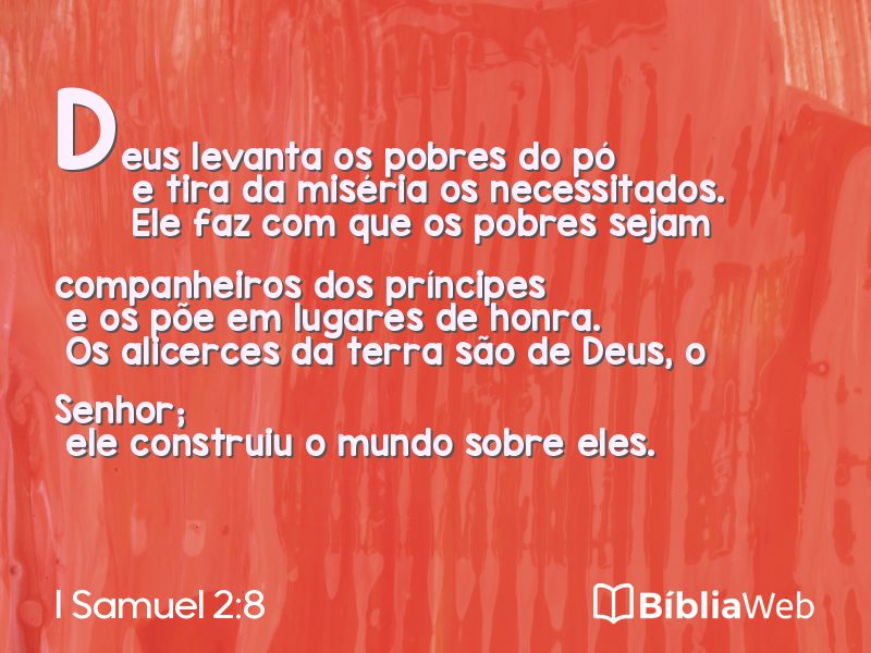 I Samuel 2:8 em imagem para compartilhar