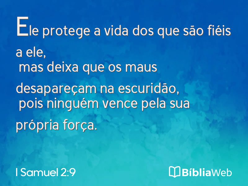 I Samuel 2:9 em imagem para compartilhar