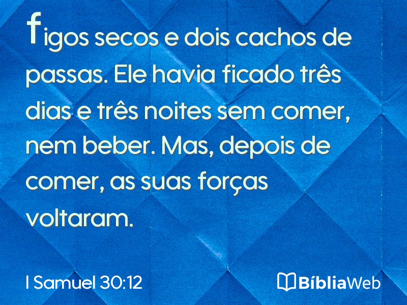 I Samuel 30:12 em imagem para compartilhar