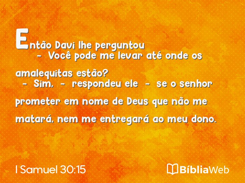 I Samuel 30:15 em imagem para compartilhar