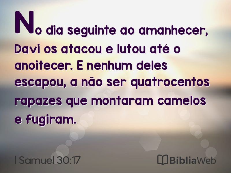 I Samuel 30:17 em imagem para compartilhar