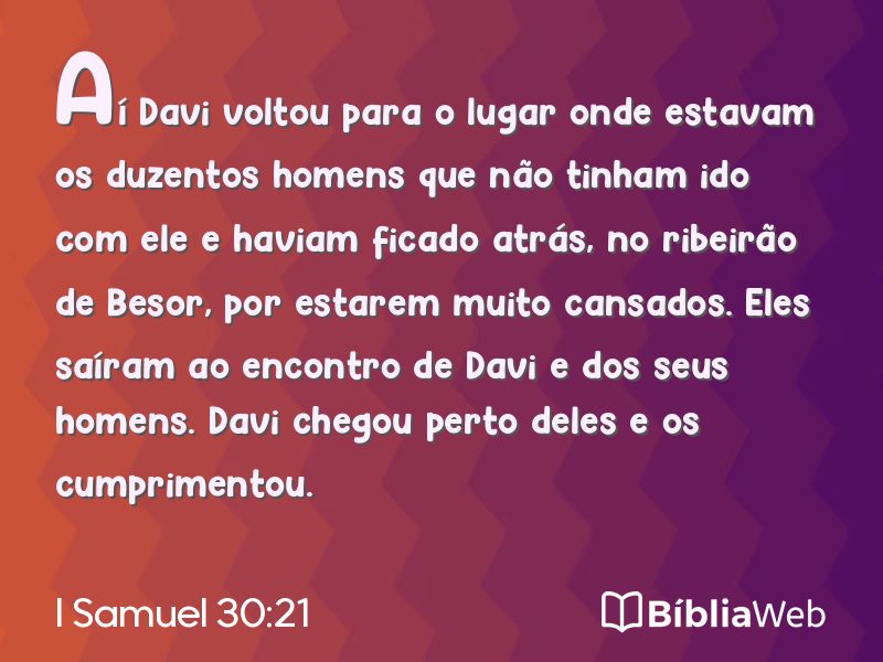 I Samuel 30:21 em imagem para compartilhar