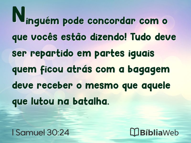 I Samuel 30:24 em imagem para compartilhar