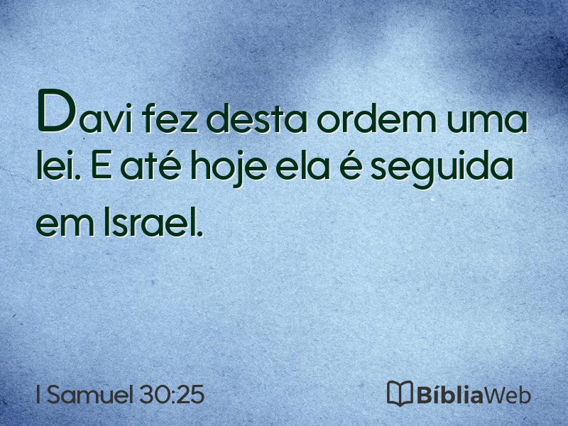 I Samuel 30:25 em imagem para compartilhar