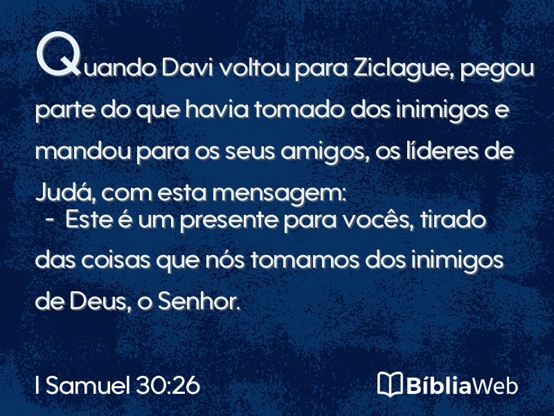 I Samuel 30:26 em imagem para compartilhar