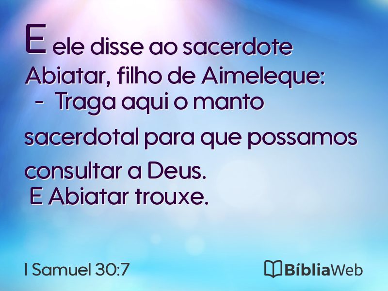 I Samuel 30:7 em imagem para compartilhar