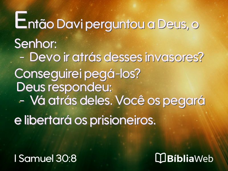I Samuel 30:8 em imagem para compartilhar