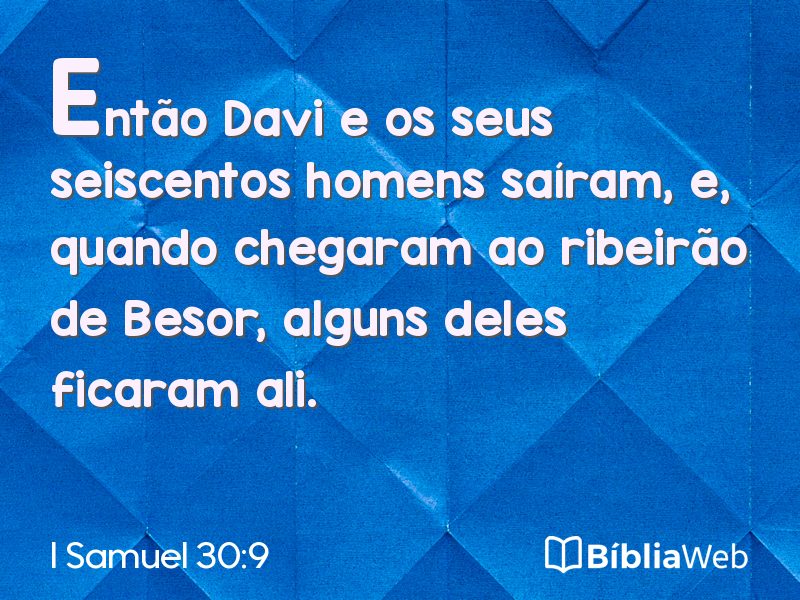 I Samuel 30:9 em imagem para compartilhar