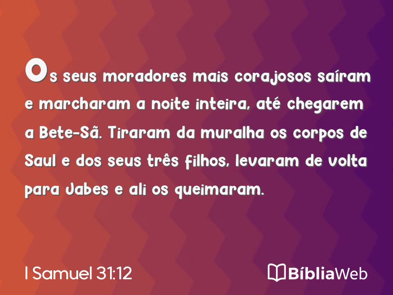 I Samuel 31:12 em imagem para compartilhar