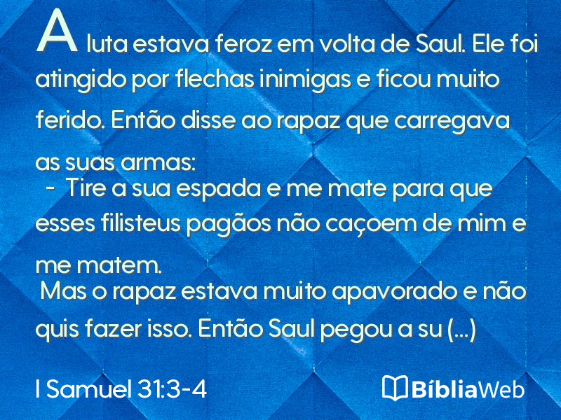 I Samuel 31:3-4 em imagem para compartilhar