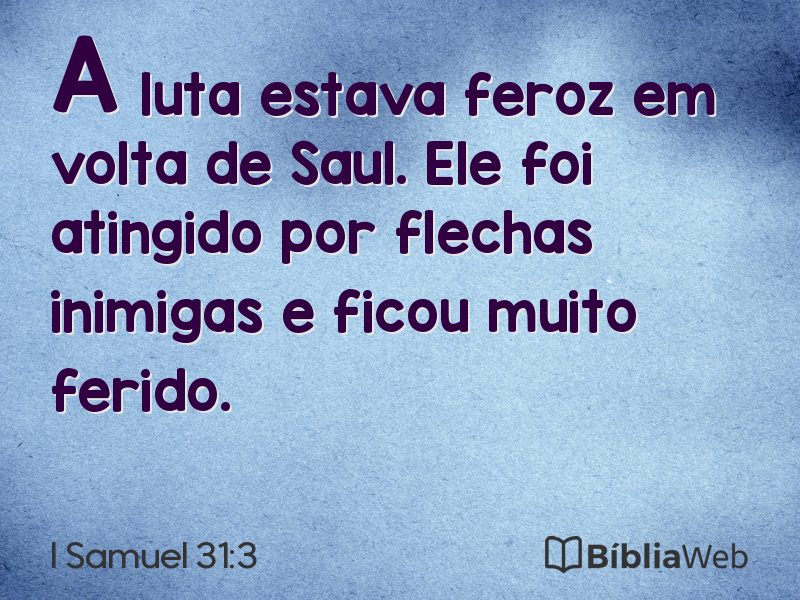 I Samuel 31:3 em imagem para compartilhar