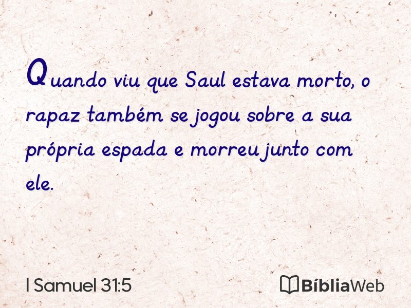 I Samuel 31:5 em imagem para compartilhar