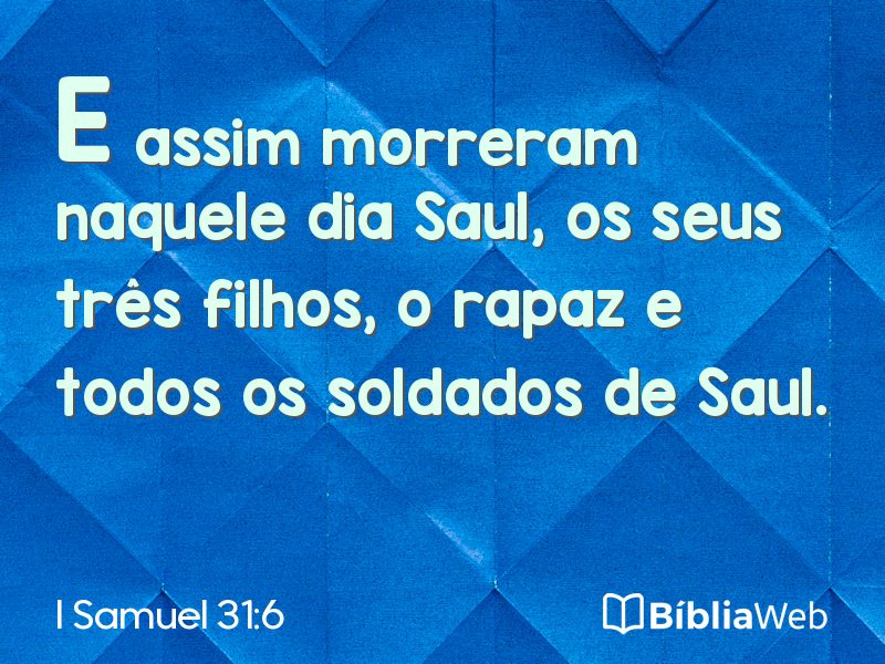 I Samuel 31:6 em imagem para compartilhar