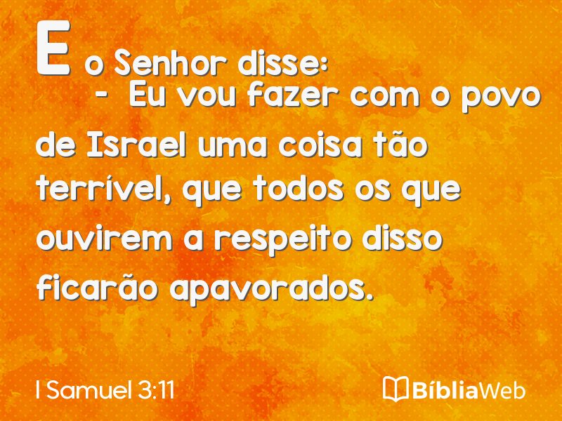 I Samuel 3:11 em imagem para compartilhar