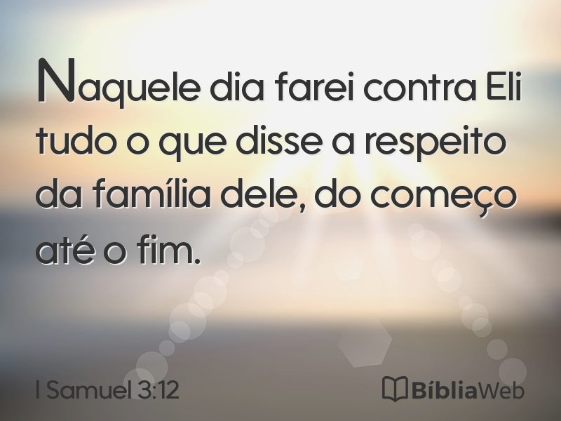 I Samuel 3:12 em imagem para compartilhar