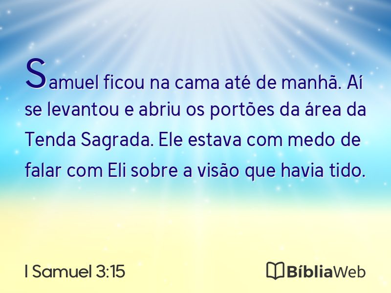 I Samuel 3:15 em imagem para compartilhar