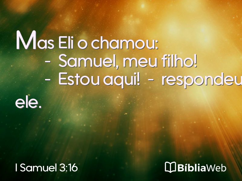 I Samuel 3:16 em imagem para compartilhar