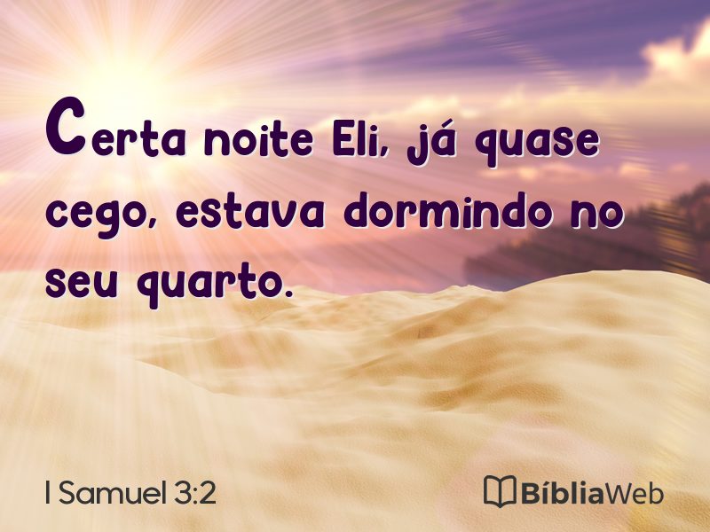 I Samuel 3:2 em imagem para compartilhar