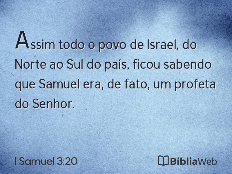 I Samuel 3:20 em imagem para compartilhar