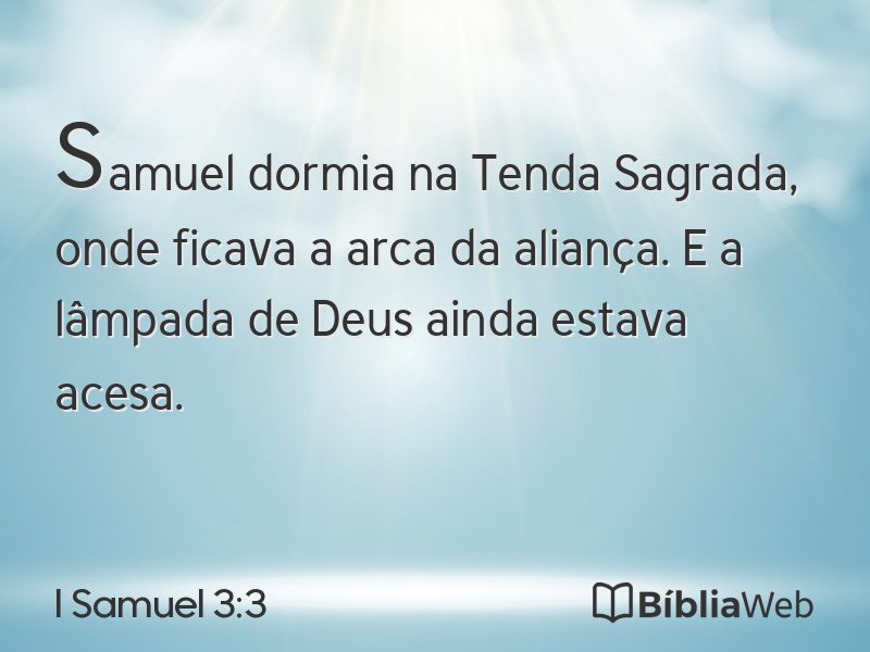 I Samuel 3:3 em imagem para compartilhar