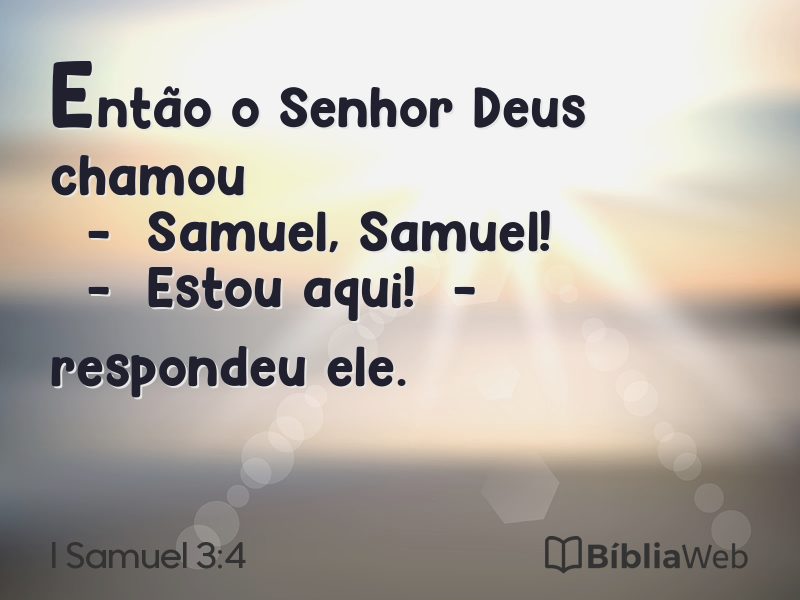 I Samuel 3:4 em imagem para compartilhar