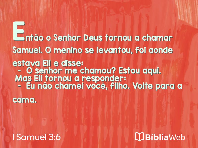 I Samuel 3:6 em imagem para compartilhar