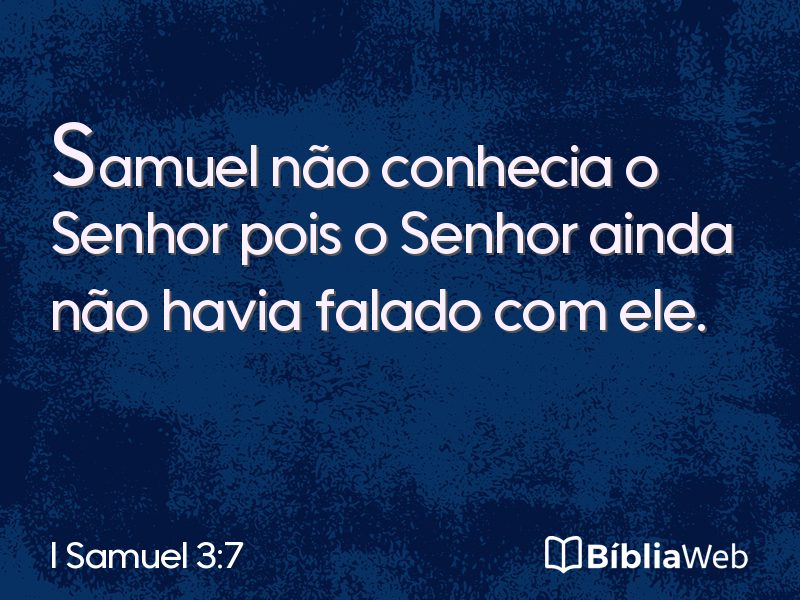 I Samuel 3:7 em imagem para compartilhar