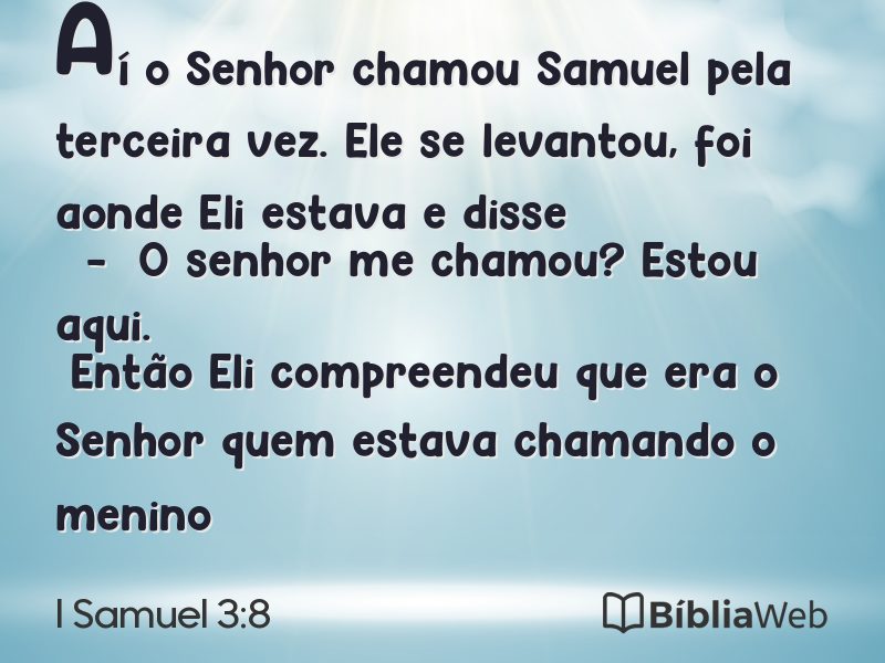 I Samuel 3:8 em imagem para compartilhar
