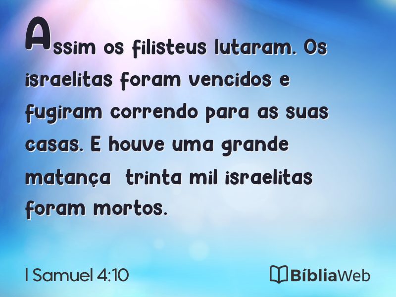 I Samuel 4:10 em imagem para compartilhar
