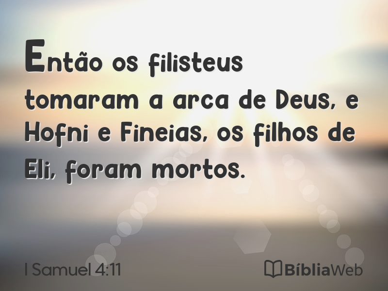 I Samuel 4:11 em imagem para compartilhar