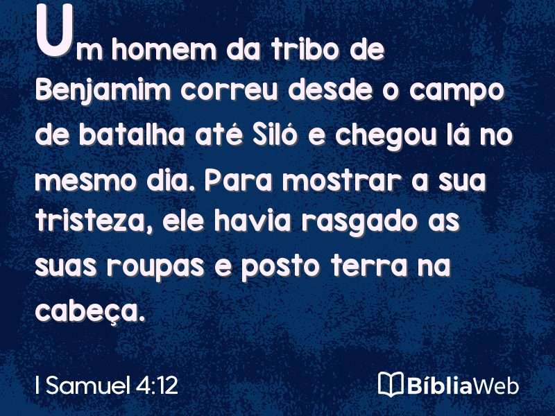 I Samuel 4:12 em imagem para compartilhar