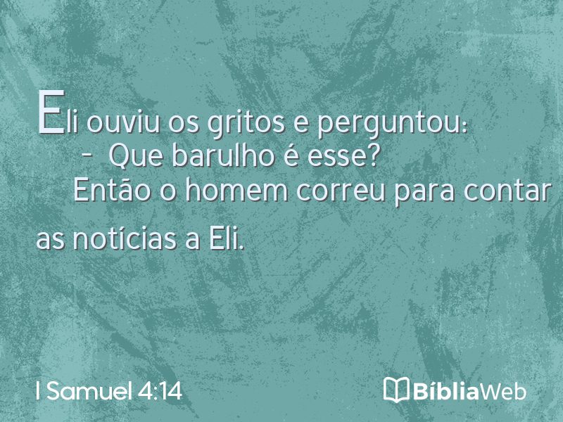 I Samuel 4:14 em imagem para compartilhar