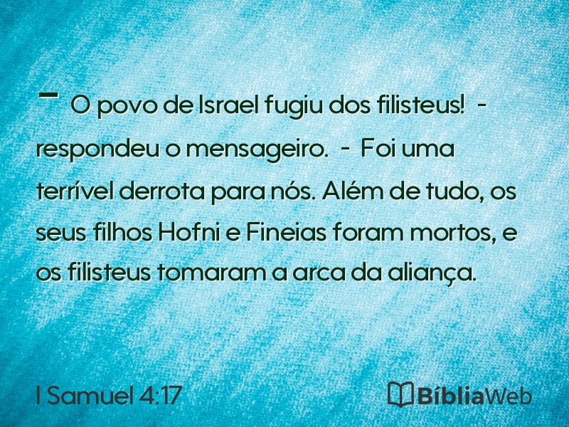 I Samuel 4:17 em imagem para compartilhar