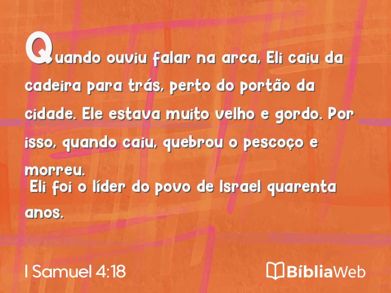 I Samuel 4:18 em imagem para compartilhar