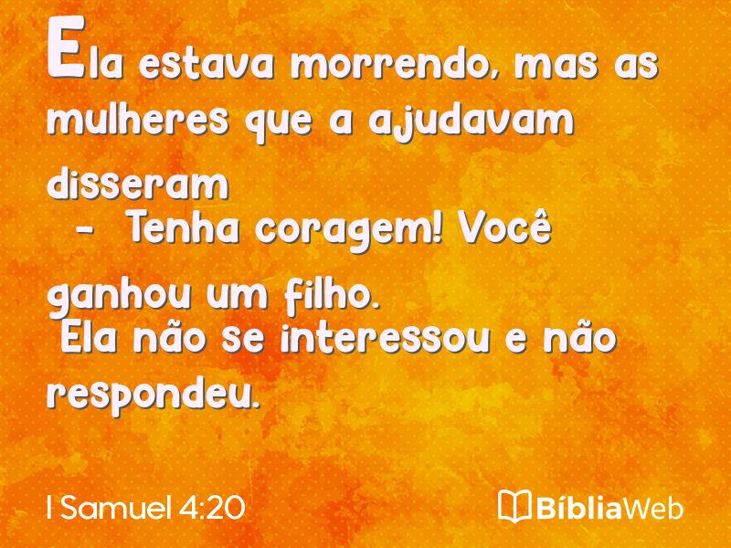 I Samuel 4:20 em imagem para compartilhar