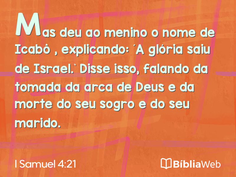 I Samuel 4:21 em imagem para compartilhar