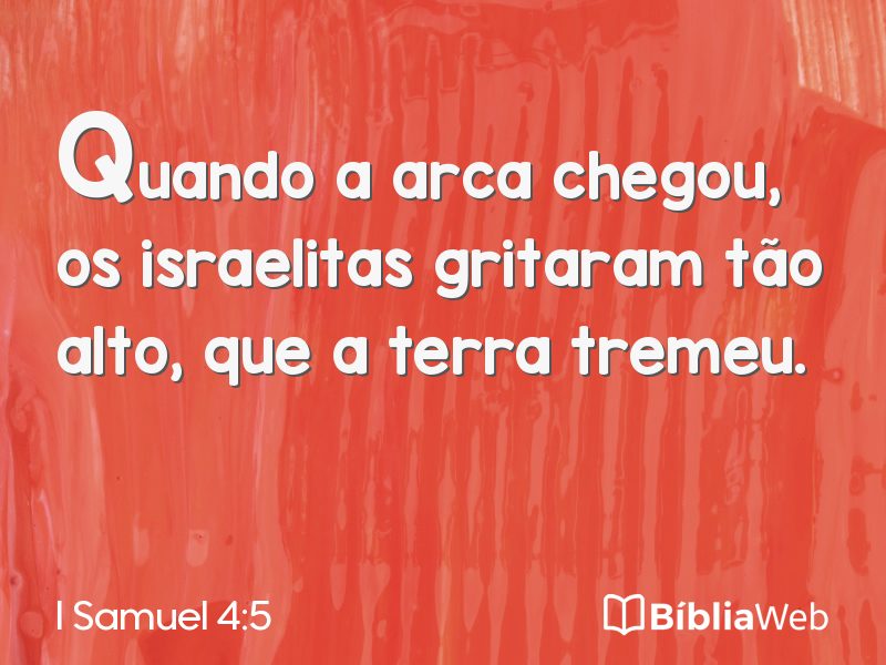 I Samuel 4:5 em imagem para compartilhar