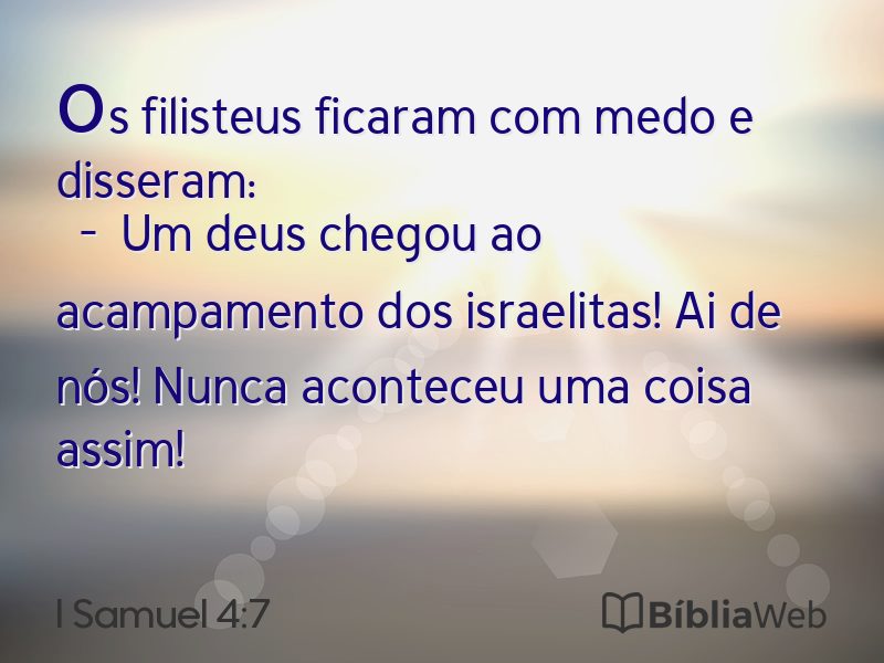 I Samuel 4:7 em imagem para compartilhar