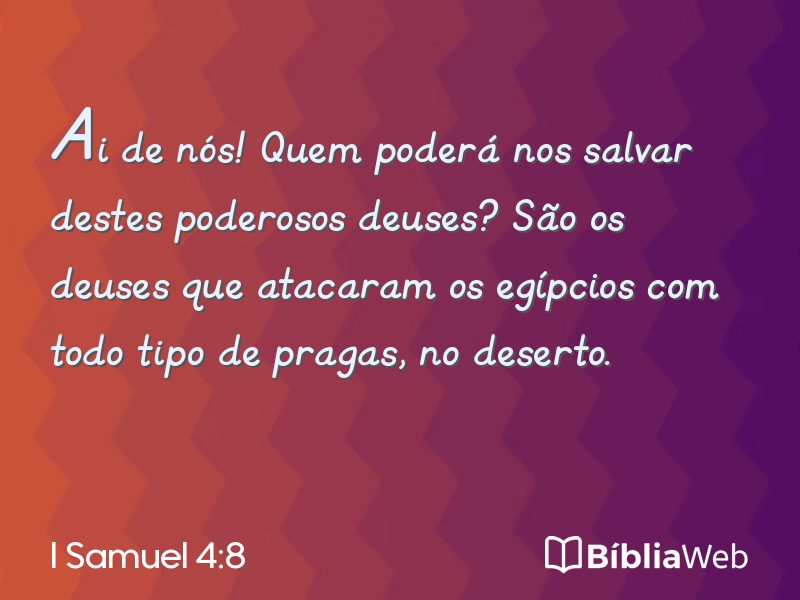 I Samuel 4:8 em imagem para compartilhar