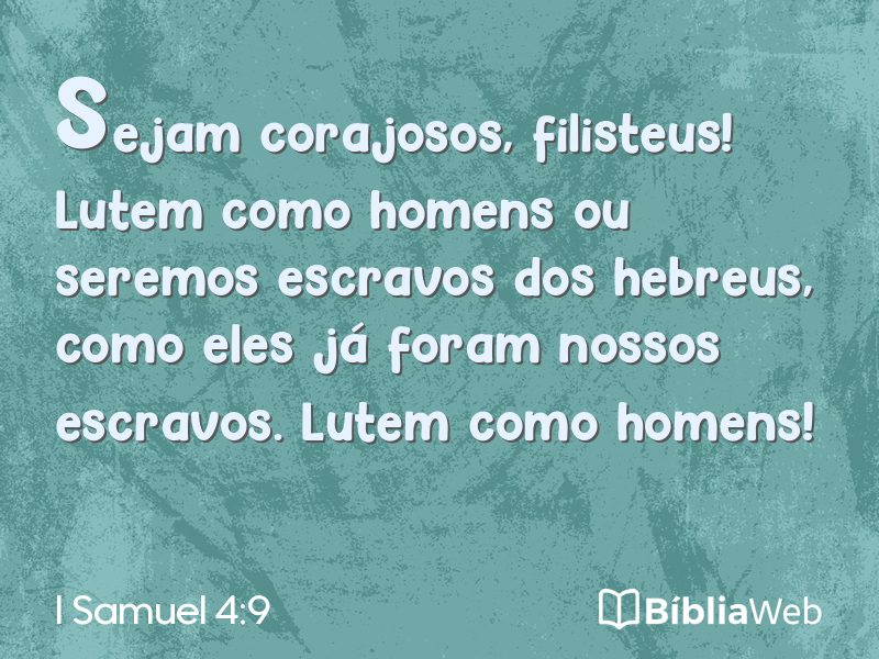 I Samuel 4:9 em imagem para compartilhar