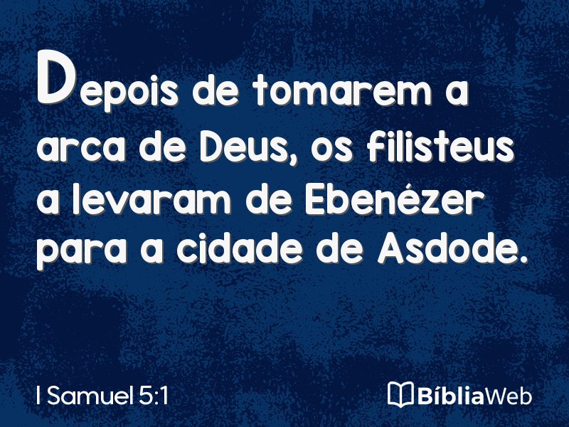 I Samuel 5:1 em imagem para compartilhar